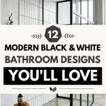 12 Modern Black & White Bathroom Designs You’ll Love