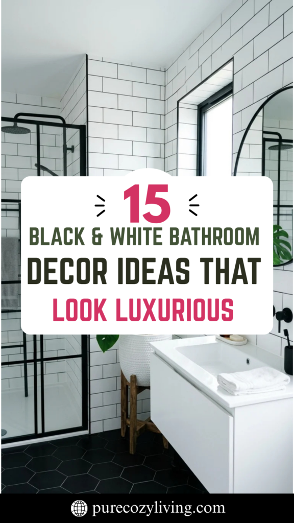 15 Black & White Bathroom Decor Ideas That Look Luxurious