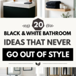 20 Black & White Bathroom Ideas That Never Go Out of Style